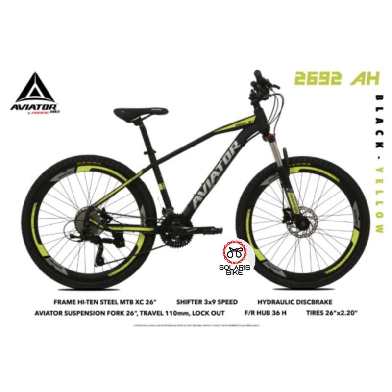 Sepeda Gunung MTB Anak Dewasa 26 Aviator 2692 AH HD Hidrolic