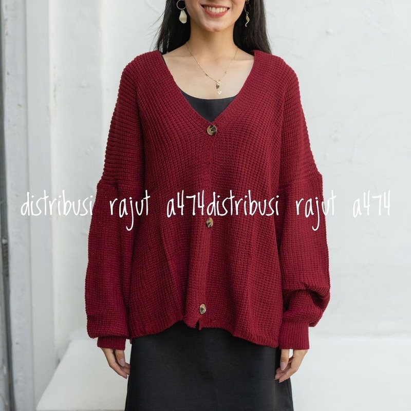 Shabby Pullover Cropped OVERSIZE CROP BION OUTER  NALOVA CARDI  KANCING OVERSIZED LAVELLA