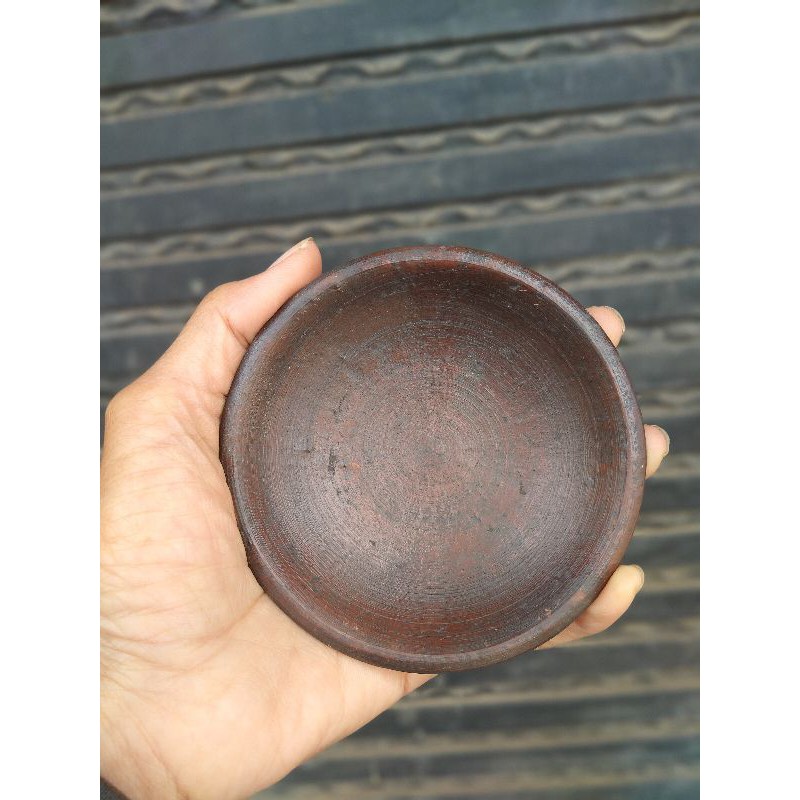 (MINIMAL 6PCS) Piring Sambel tanah liat/Piring cobek tanah liat mini uk.8cm (wadah sambel)