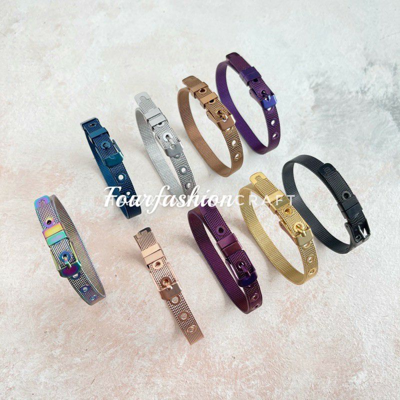 Fourfashion Gelang Jam Pasir Dan Charm Huruf Gold Xuping 9 Pilihan Warna Jam