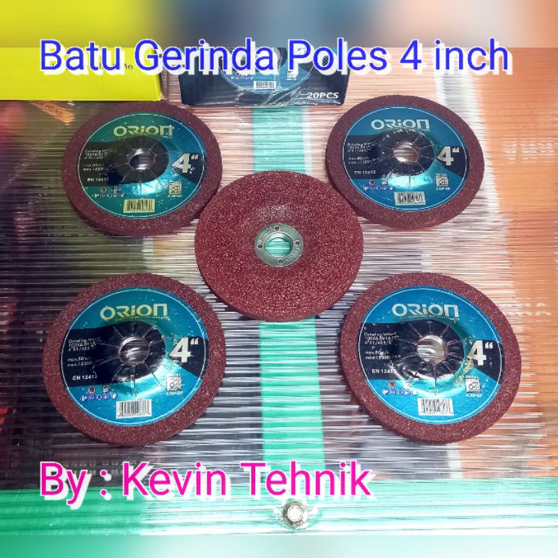 Batu Gerinda Poles 4 inch, Mata Batu Gerinda, Mata Gerinda 4 inch