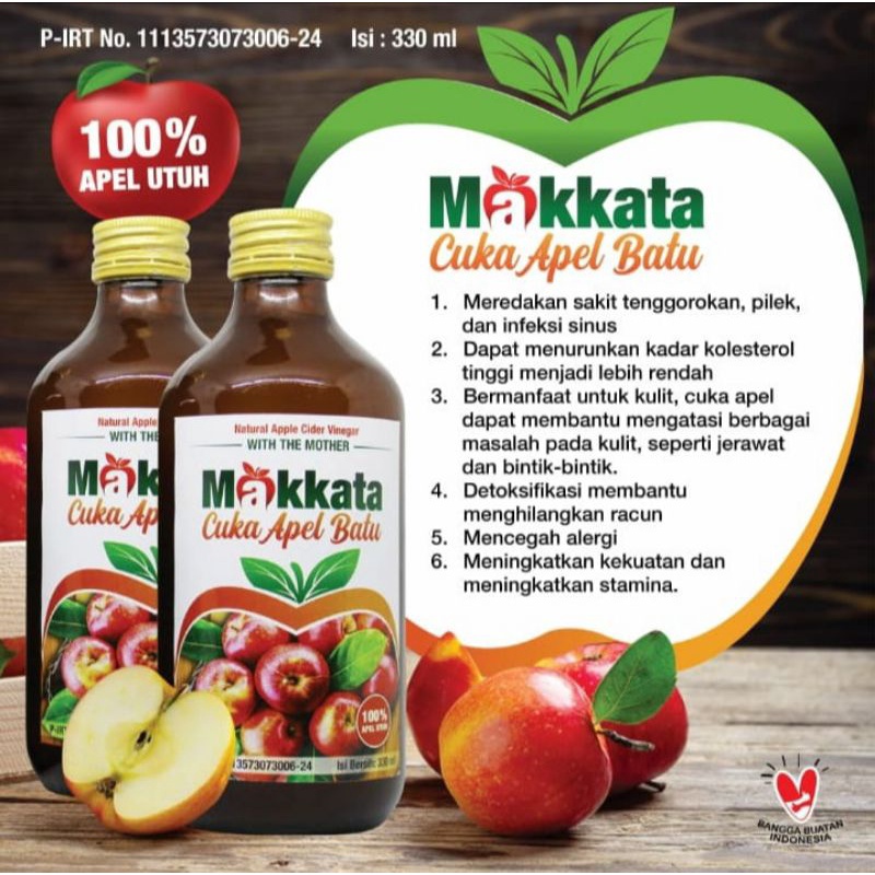 

Makkata Cuka Apel Batu | Original Makkata | Cuka Apel Batu Malang # 330ml