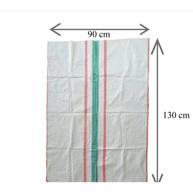 per biji karung plastik kapasitas 100 KG - karung plastik 90 x 130