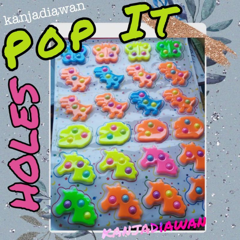 Gantungan Pop it Simple Dimple hole Mainan Pencetan Dimple-1