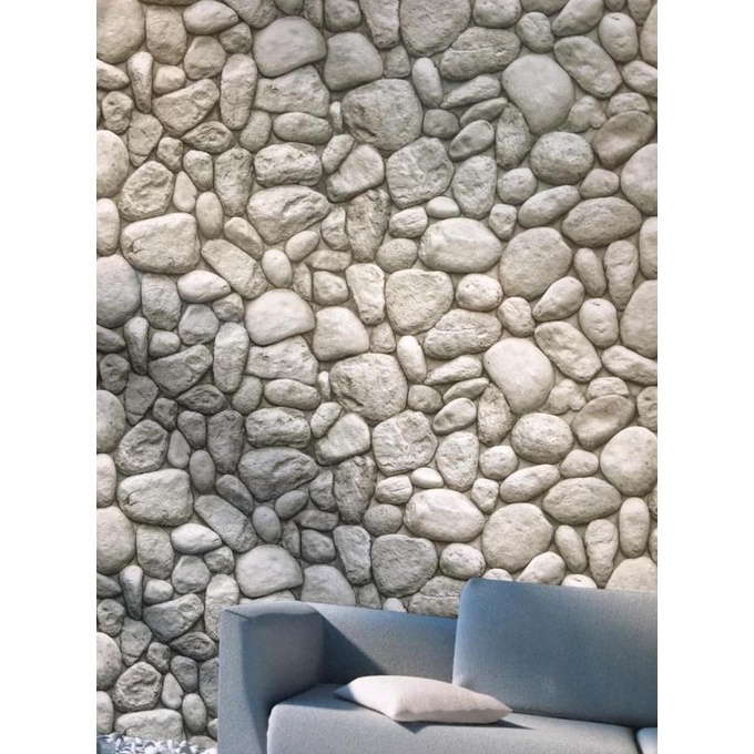 Wallpaper Dinding 3D Motif Batu Alam Natural Roll Besar Wd9018