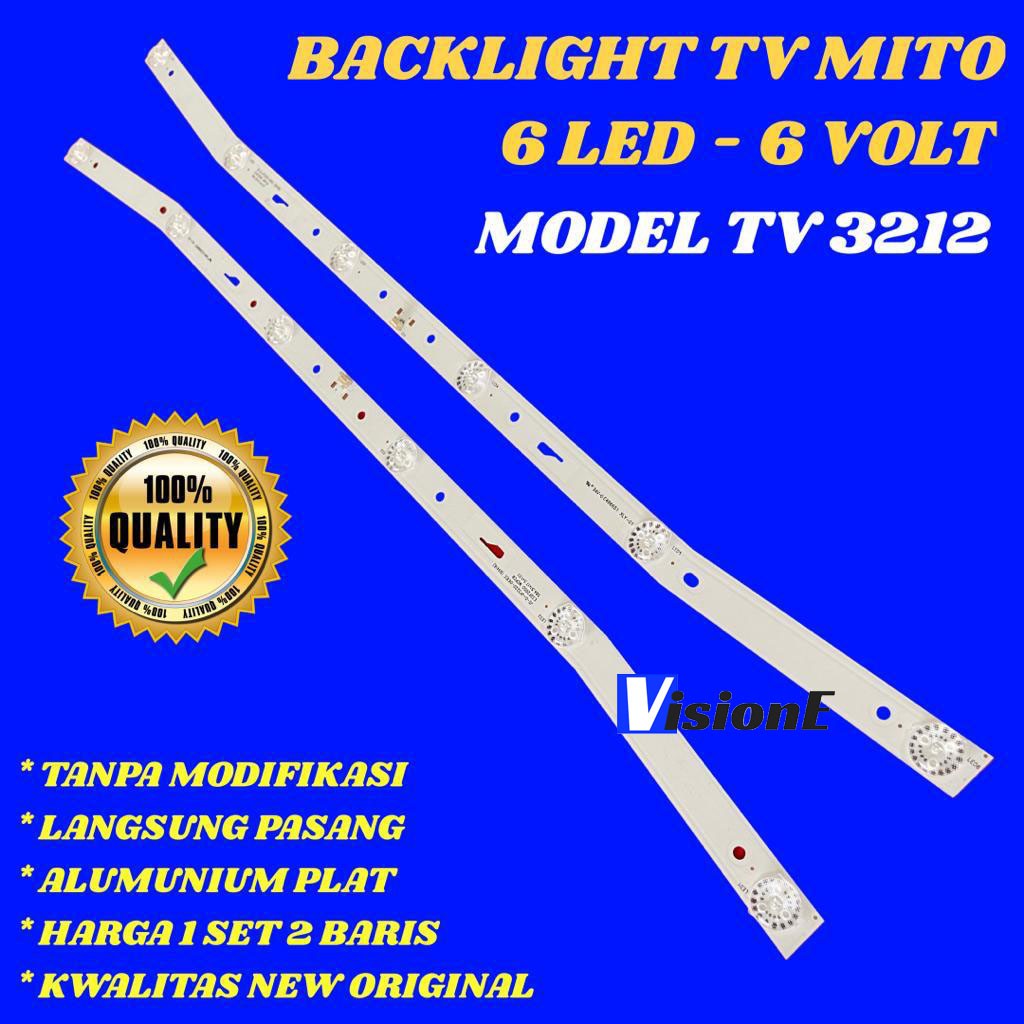 BACKLIGHT TV MITO 3212 6K 6V LAMPU BACKLIGHT TV MITO 3212