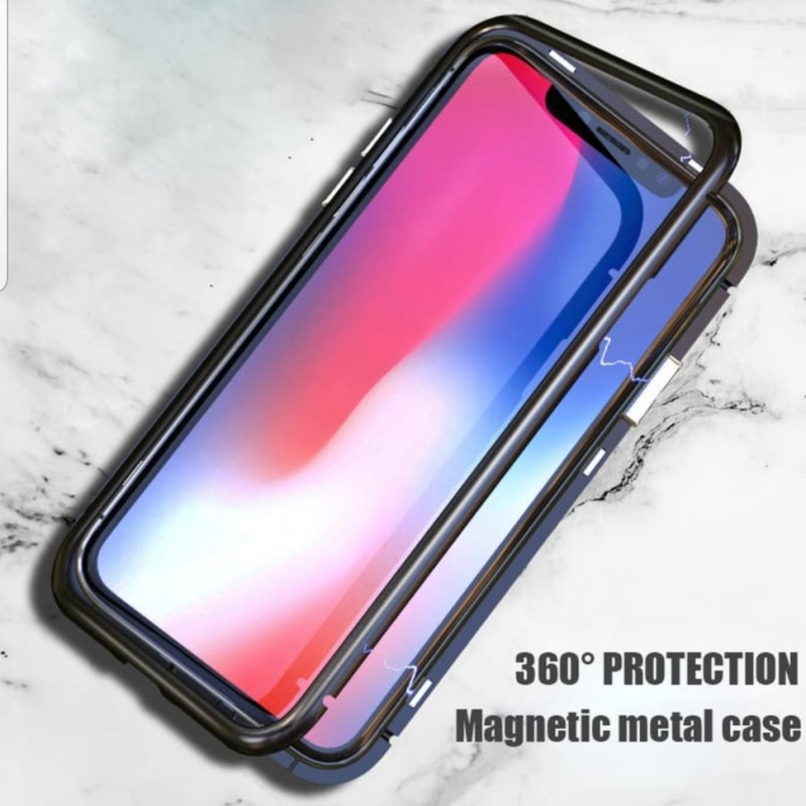 Iphone 11 Double Glass Case Magnet Anti Baret Magnetic Case