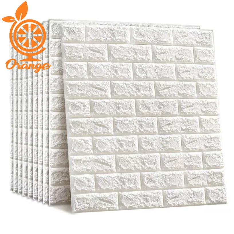 COD Paket Termurah Wallpaper Foam 3D Bata Putih/White Brick/Stiker Dinding Modern 70 x 77 cm Worldhome66