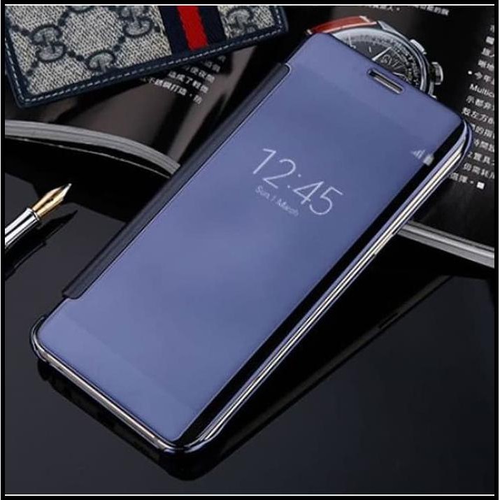 Flip Cover Handphone Flip Mirror Cover Clear View Samsung Galaxy J7Core J7 Core
