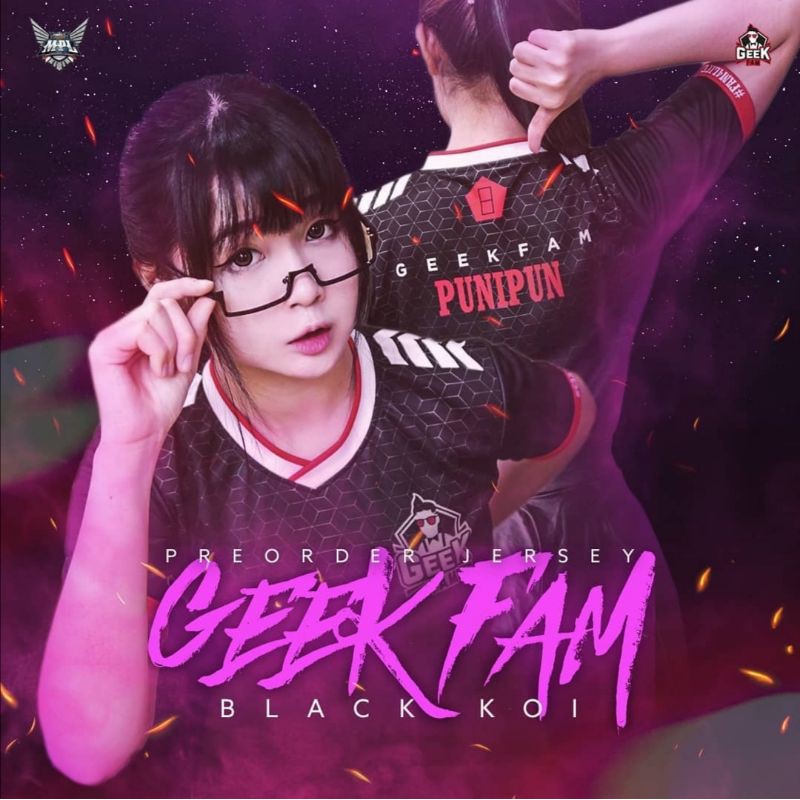 Jersey Gaming GEEK FAM 2021 TERBARU FREE NICKNAME DAN MASKER