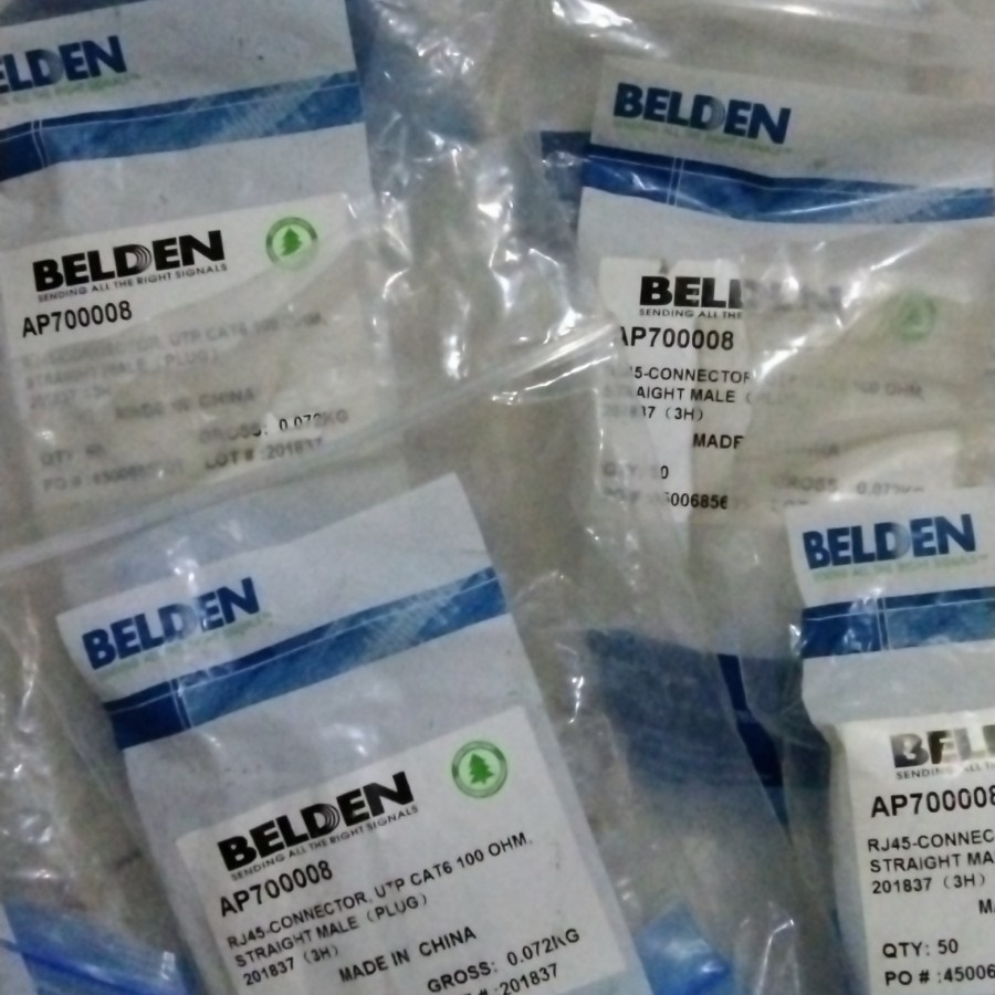 CONNECTOR RJ45 BELDEN CAT 6 / connector rj45 cat6 belden