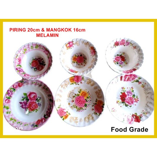 PIRING , MANGKOK MELAMIN shabby chic murah food grade /piring melamin murah