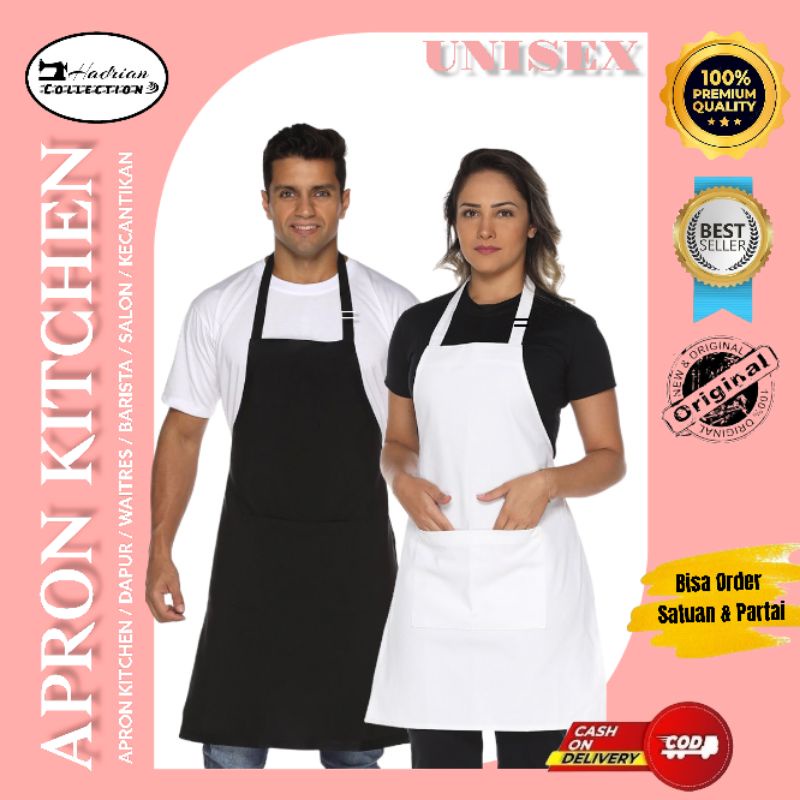 Celemek Apron Polos 42 Varian Warna Celemek pria wanita,Celemek masak,Celemek dapur,Celemek kitchen