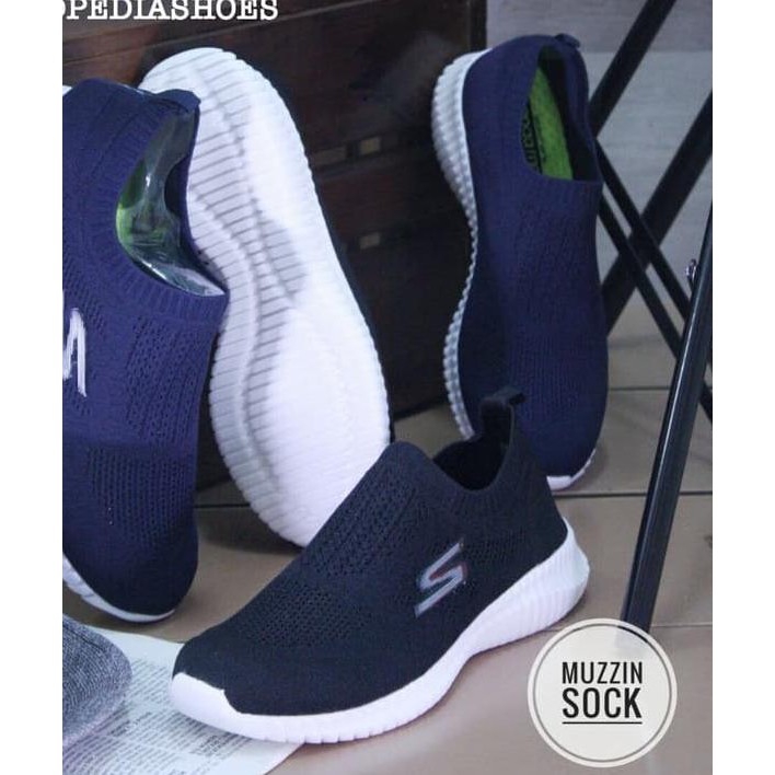 ʕ( ͡❛ ͜ʖ ͡❛)ʔ Skechers Shoes Sepatu Skechers Muzzin Flex Slip On Man / Pria Original ⚩