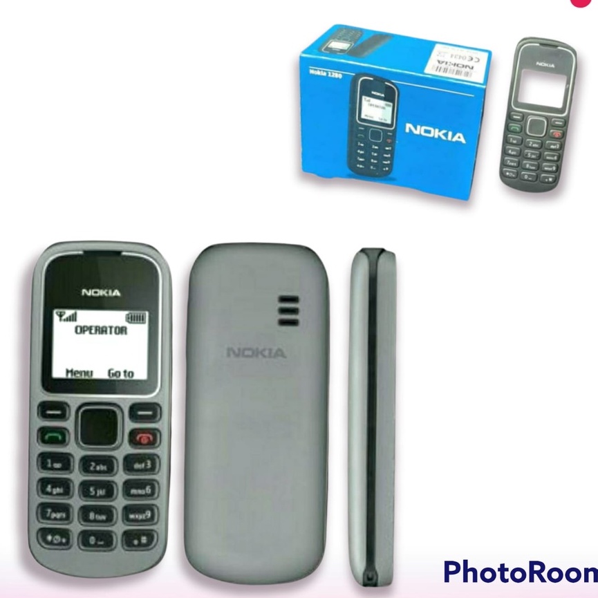 HP NOKIA 1280 BARU [HITAM] [GARANSI 1 TAHUN] Senter | HP Jadul Single SIM | Senter TERMURAH BAGUS