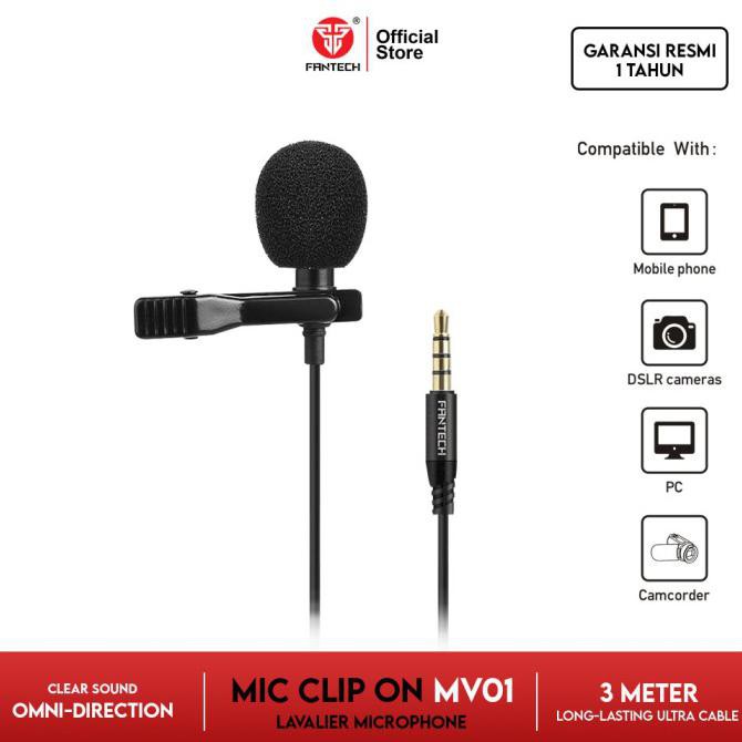 Fantech Mic Clip On MV01 Lavalier Microphone