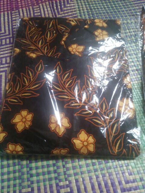 Asifa Batik Hrb026 Kenongo Kemeja Tosca Pendek Pekalongan Padi M L Xl Sogan Tulis Halus Kemeja Batik