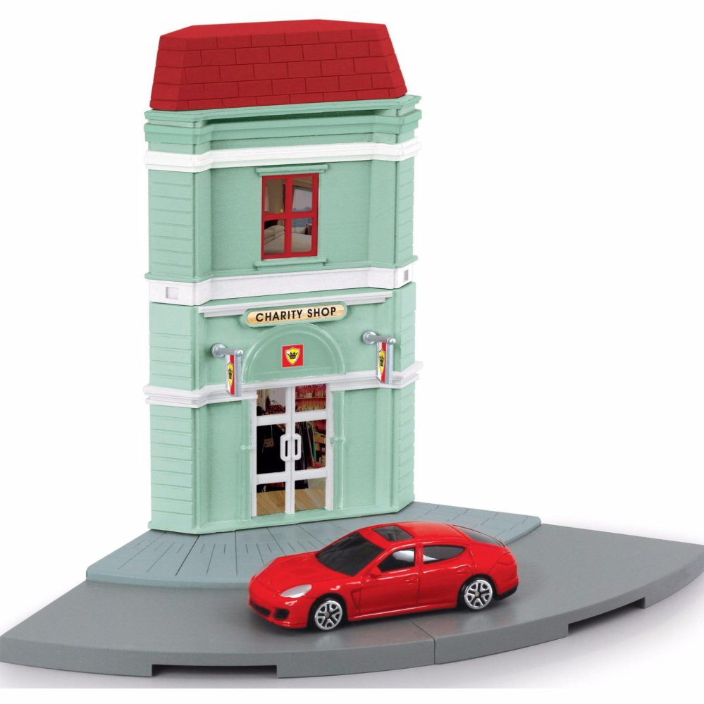Miniatur Rumah Toko RUKO Charity Shope 1 64 RMZ CITY DIORAMA Diecast Street Corner Mainan Anak Laki