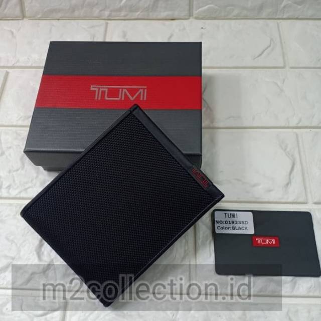 Dompet TUMI Wallet Alpha id Lock ballistic nylon with Leather bifold Grade ORI