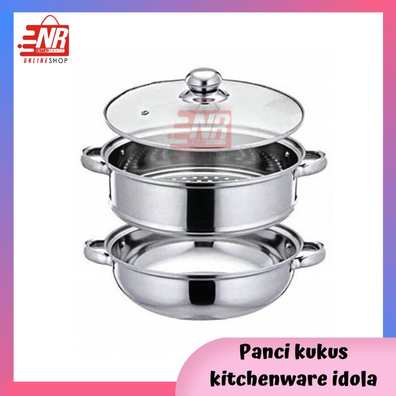 Panci kukus Kitchen Ware 28Cm / Panci dimsum / Panci steamer / Panci kukus dimsum / Panci 2 susun / Kitchenware Set