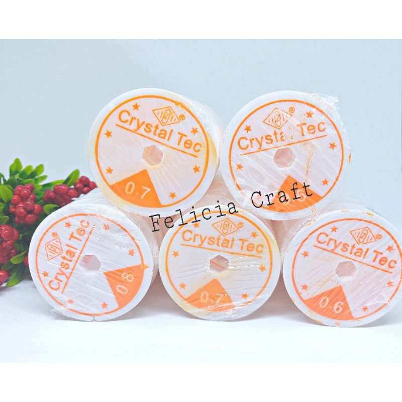 Tali Senar Elastis 0.5 0.6 0.7 0.8 1.0 mm. Bahan kerajinan craft membuat gelang