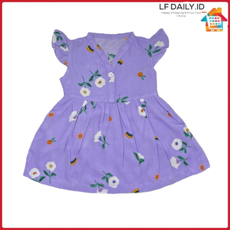 Baju Bayi Cewek 0 6 Bulan sd 1 Tahun | Baju Bayi Cewek Murah-Purple Rainbow