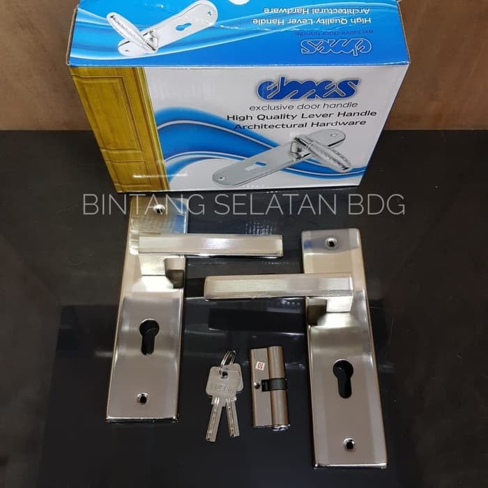 HANDLE  GAGANG PINTU HANDEL PINTU ELMES MEDIUM FULL SET &amp; CYLINDER