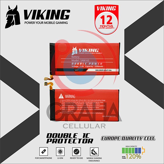 BATERAI / BATTERY / BATRE SAMSUNG A300 VIKING DOUBLE POWER