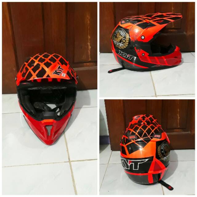 HELM KYT Crossover Net Cross Orange fluo