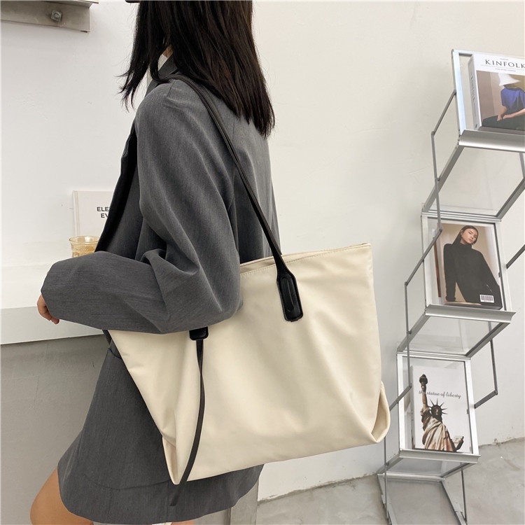 DBCOL Tas Tote Wanita Bahan Anyam Jerami Resleting/Totebag Fashion Korea Anyam Kulit Impor