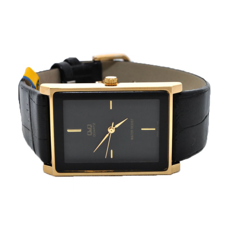 Jam Tangan Pria Classic Casual Kulit Leather Analog Original Q&amp;Q QnQ QQ VW90 QB95 Series