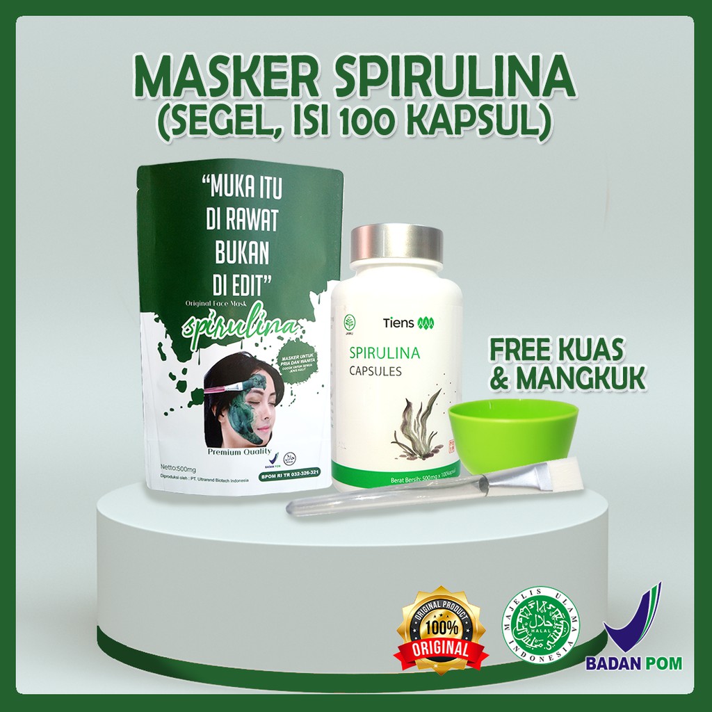 Masker Spirulina Tiens ASLI  JIKA PALSU  GARANSI UANG 