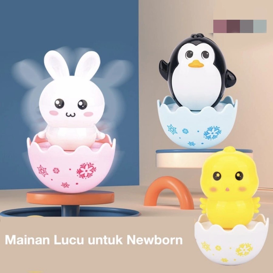 MOMBABY1 Mainan Bayi Newborn Anak Anak Telur Goyang Karakter / Mainan Telor