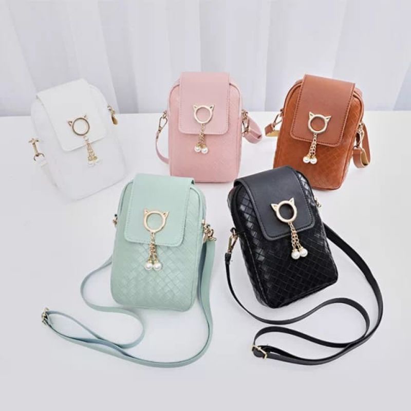 tas selempang wanita tas handphone fashion korea import real pict