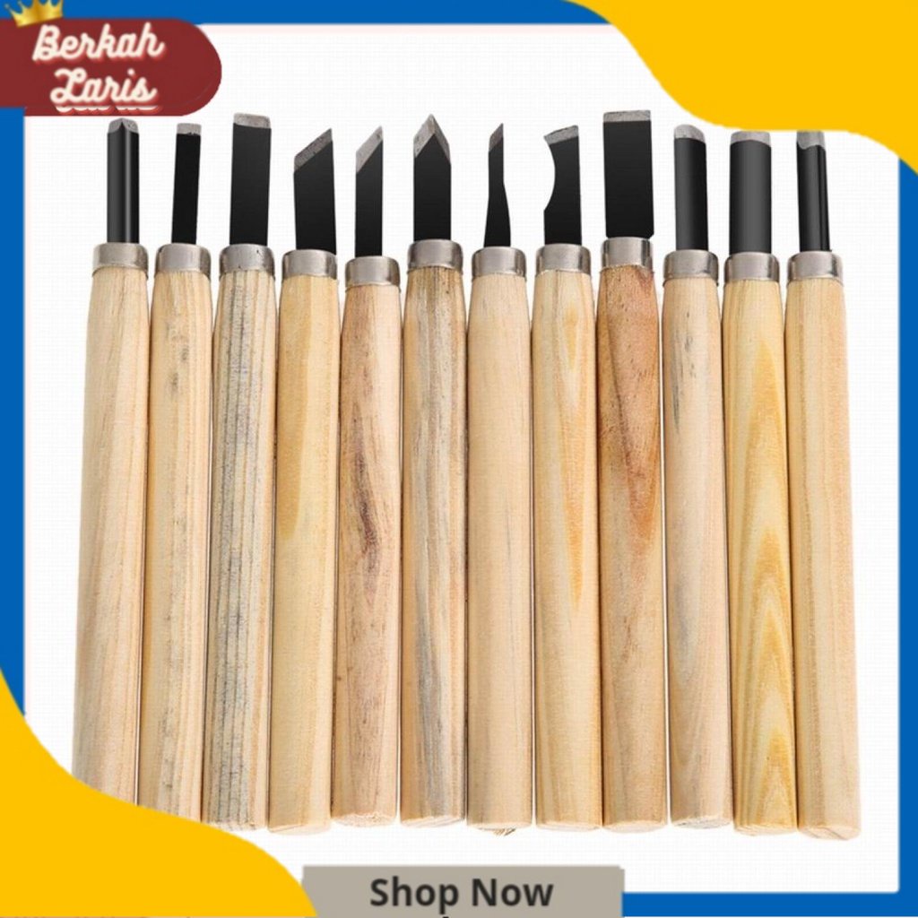 

TOOKIE Set Pisau Ukir Pahat Kayu 12 in 1 Wood Carving Knife - KSJ-12 Berkah Laris
