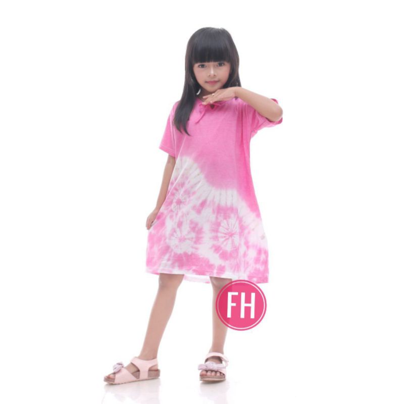 Gamis Kaos Jumbo Terbaru Tiedye Abstrak Busui Resleting Depan Lengan Panjang Kekinian Batik Pekalongan Termurah