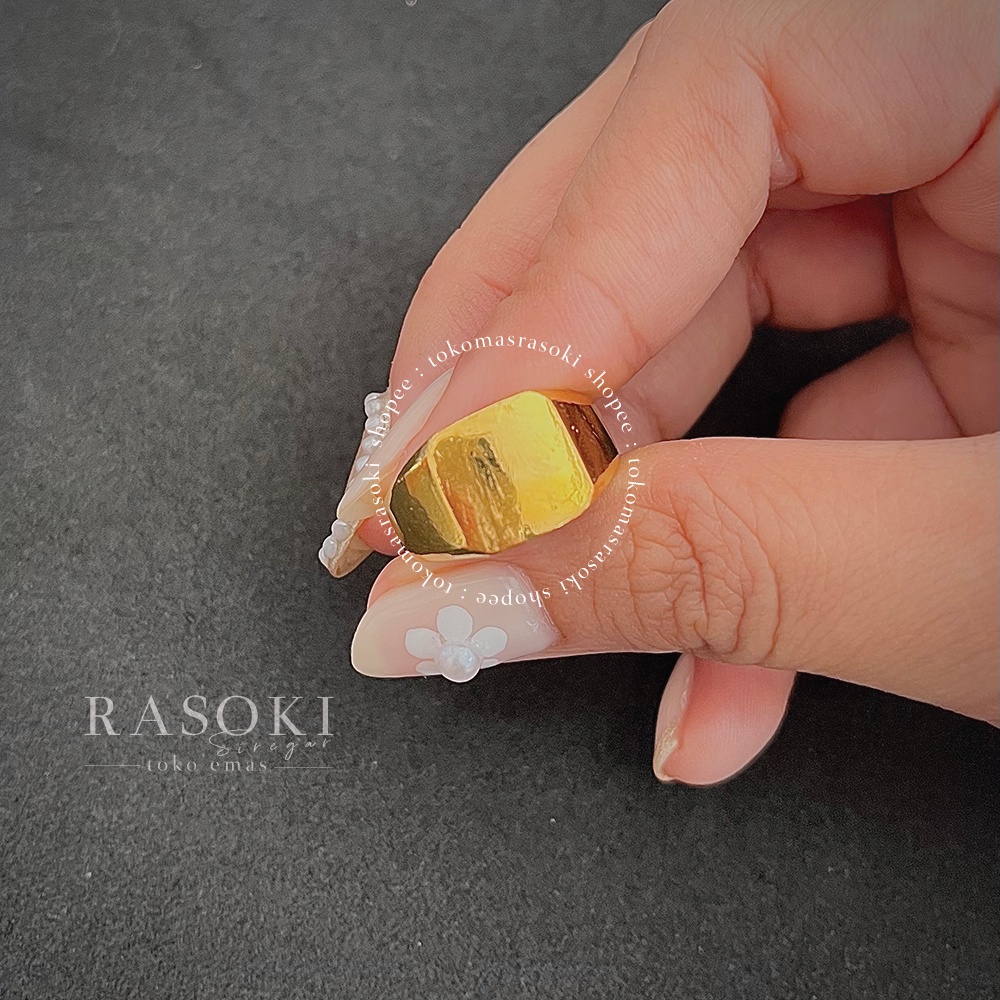 CINCIN SIGNET 10-15gr EMAS 24 KADAR 99,9% LM LONDON | TOKO EMAS RASOKI