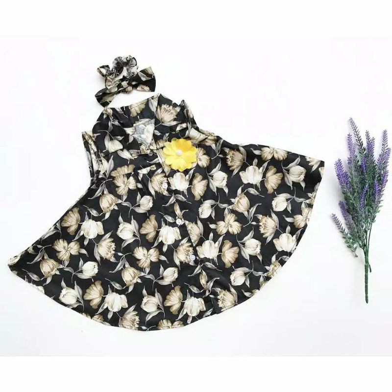 AS Dress bayi bahan katun jepang Orchid Dress