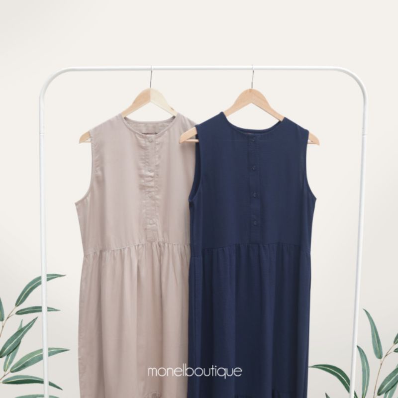 Monel - Dress / Gamis / Dress Wanita - SLEVELESS