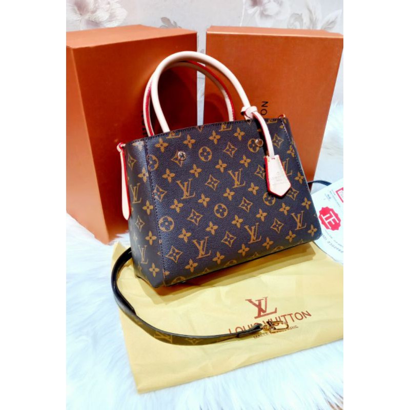 NEW LV MONTAIGNE/MIRROR 1:1/WITH BOX AND NOSER/ REAL PIC / TAS BRANDED