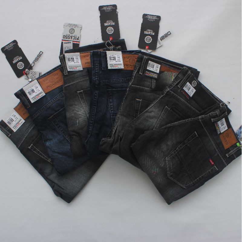 PICASSO JEANS ORIGINAL - BLACK / Celana Levis Picasso Warna Hitam