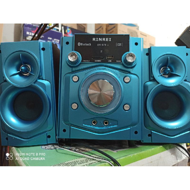 Speaker 2.1 Rinrei SR-878 D Dual Karaoke Suara Ngebass | Speaker Aktif Rinrei SR-878D Multimedia Bluetooth - Fm Radio - Sd Card - Usb | Free Mic Kabel | FMS