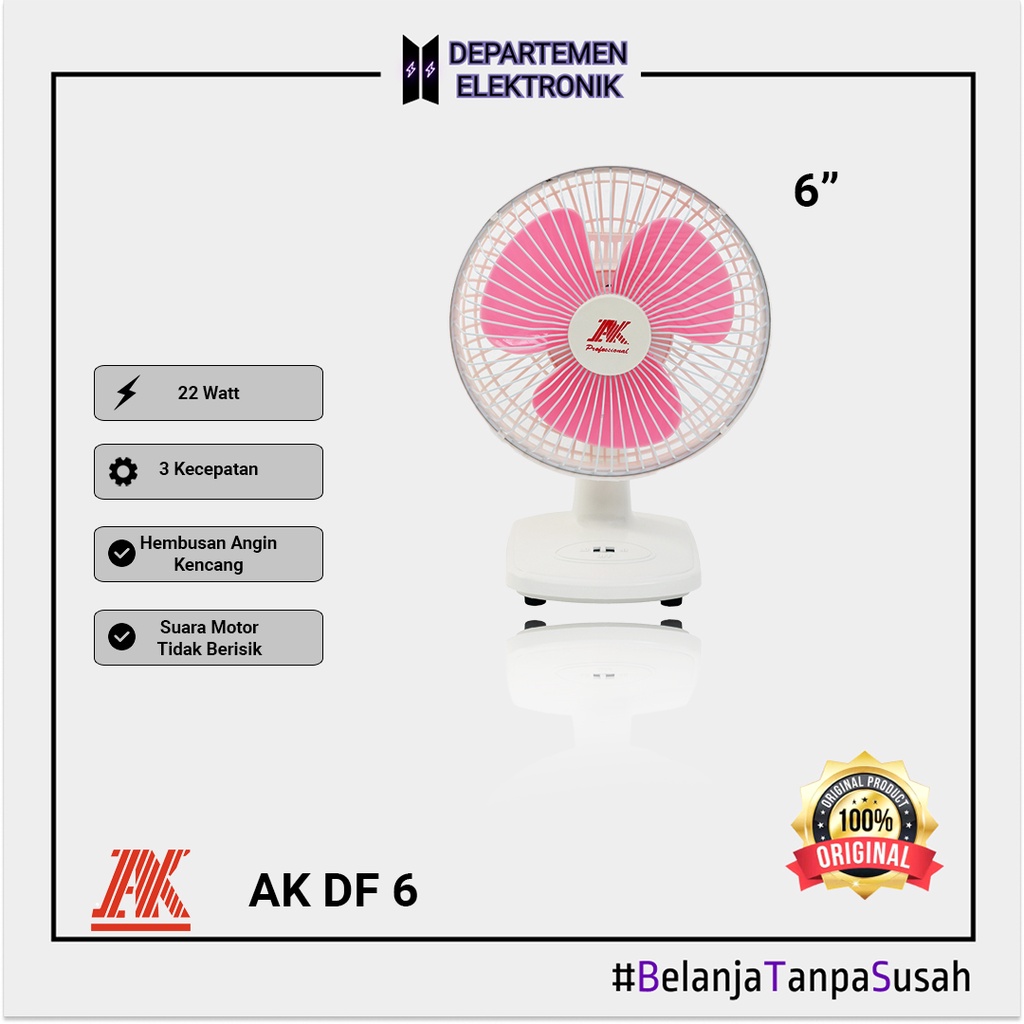 AK - Kipas Meja/desk fan AK 6 inch MURAH BANGET / GARANSI RESMI