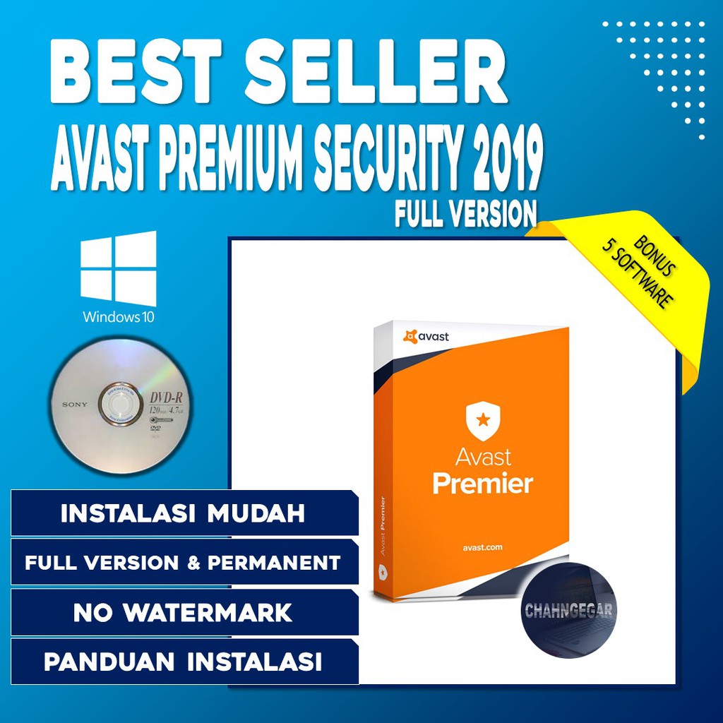 DVD | Antivirus Avast Premium Security Full Version | Program Windows Laptop Komputer DVD Aksesoris