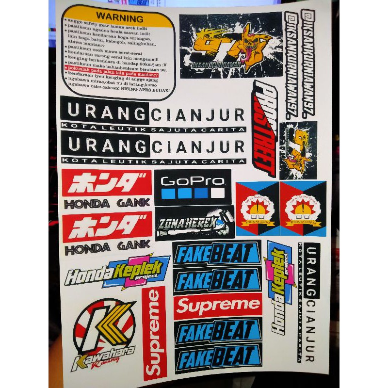 

cetak stiker custem perlembar