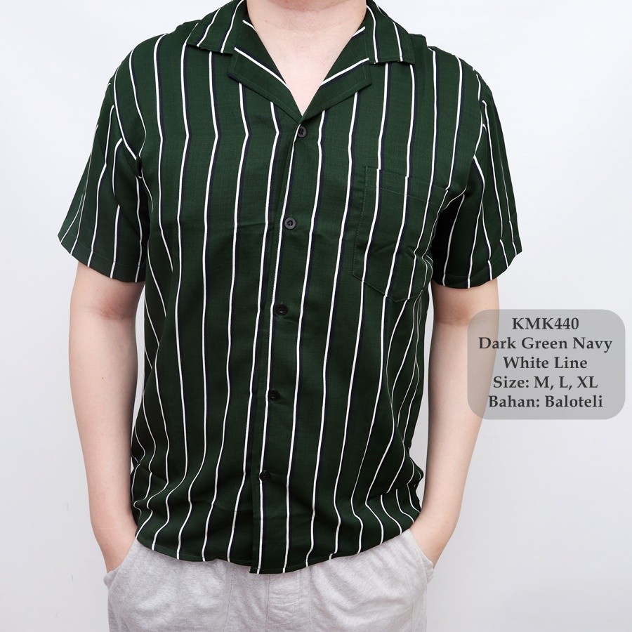 Kemeja pria premium / Kemeja Garis garis / kemeja cowo kasual pria / KMK440
