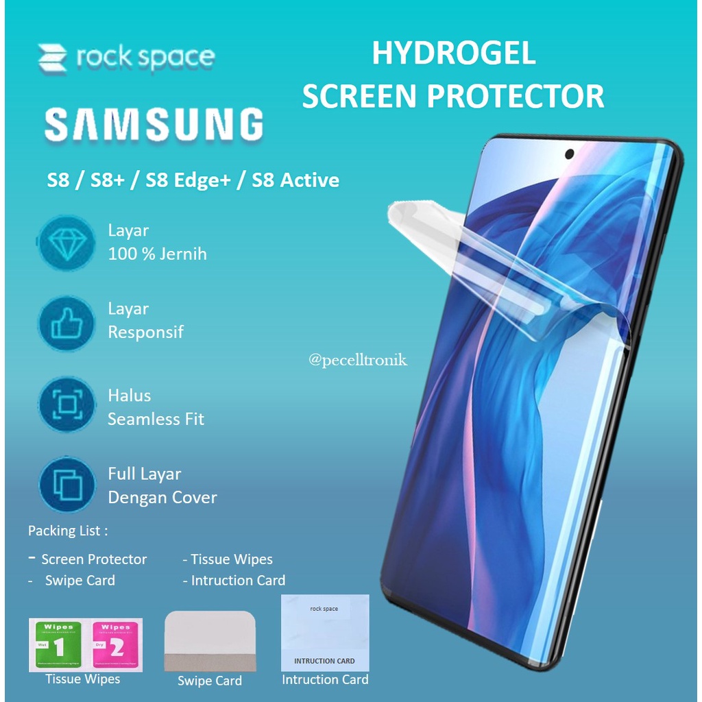 Rock Space Anti Gores Screen Protector Hydrogel Pelindung Layar Samsung Lite Bening Clear Blue Light