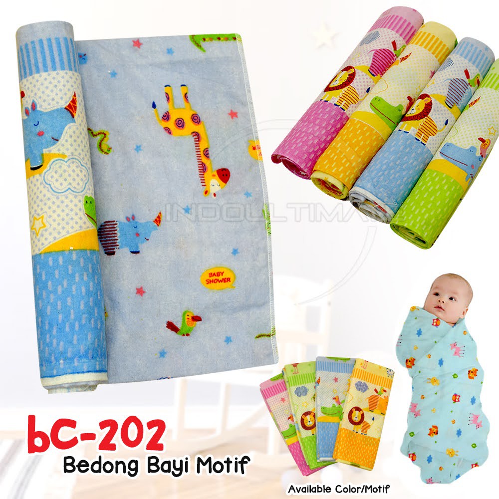 Bedong Bayi Newborn Selimut Bayi FLANEL Bedong Bayi Baru Lahir RANDOM MOTIF BC-202-1