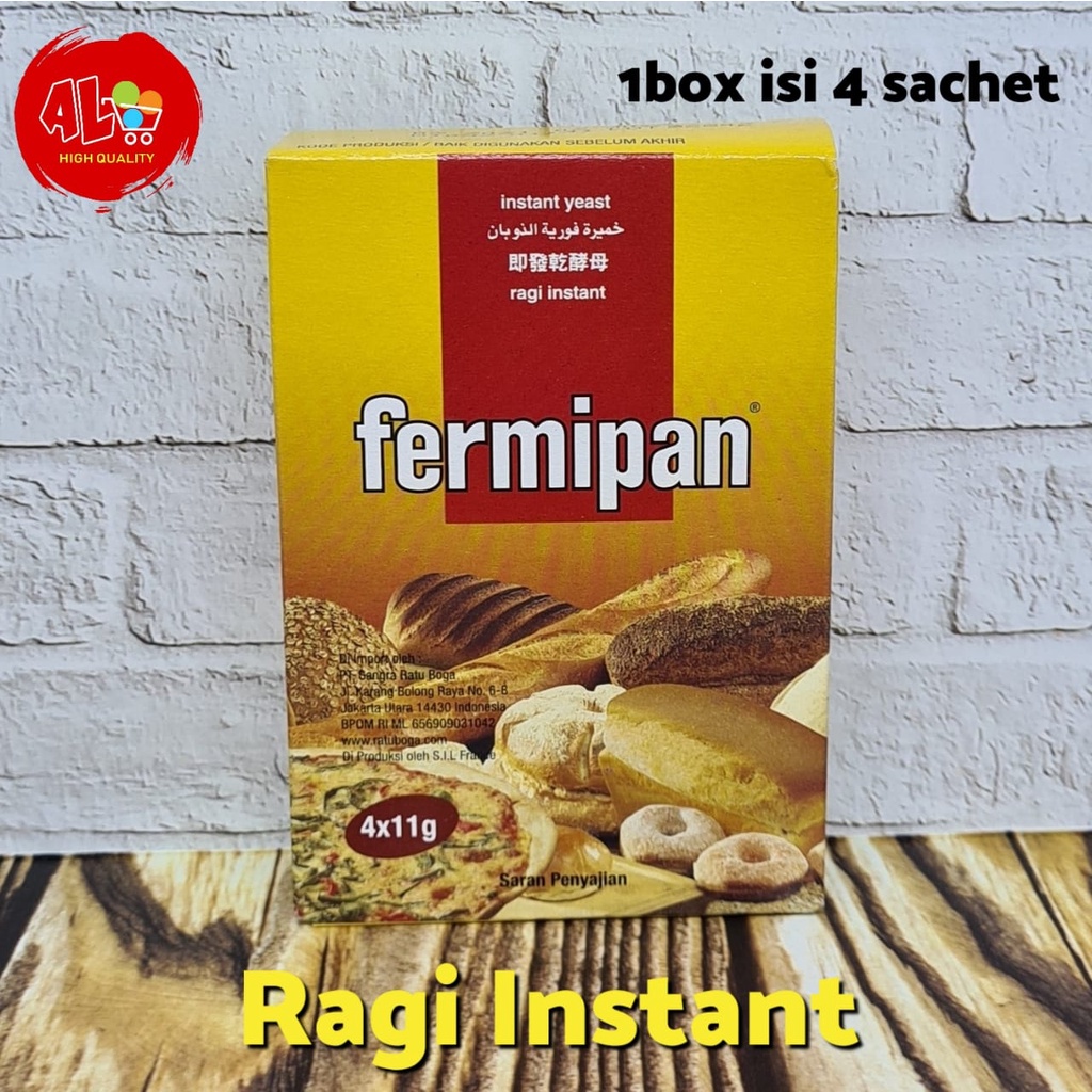 

[MAREM] FERMIPAN RAGI INSTANT YEAST 4X11G BAHAN KUE BAKING ROTI