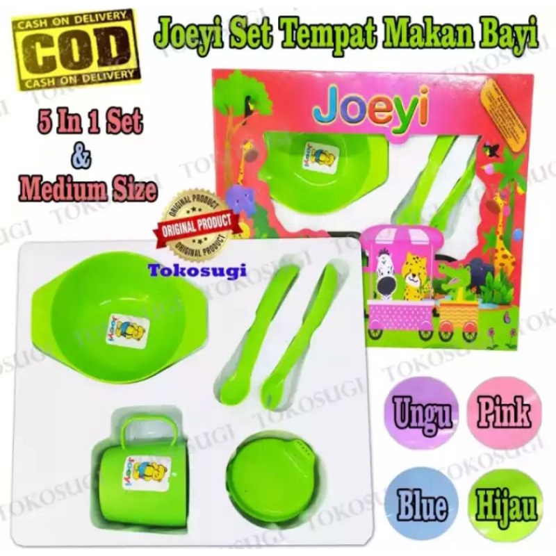 6 in 1 joey feeding set tempat makan bayi size jumbo dan kecil